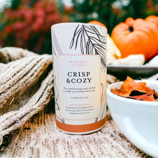 Crisp & Cozy /3 x 6oz Candle Gift Set