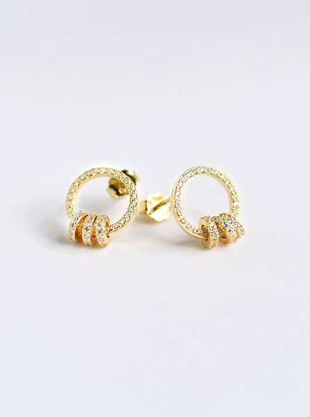 18k Golden Aurora Link Studs