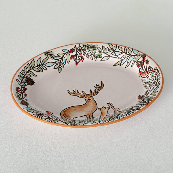 EMBOSSED Winter Woodland PLATTER